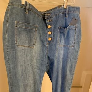 Flare Button Jeans